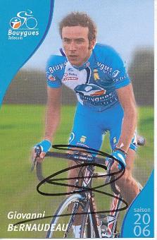 Giovanni Bernaudeau  Team Bouygues  Radsport  Autogrammkarte original signiert 