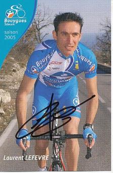 Lefevre Laurent  Team Bouygues  Radsport  Autogrammkarte original signiert 