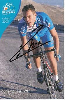 Christophe Kern  Team Bouygues  Radsport  Autogrammkarte original signiert 
