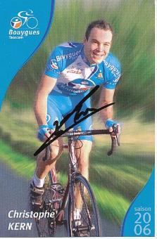 Christophe Kern  Team Bouygues  Radsport  Autogrammkarte original signiert 