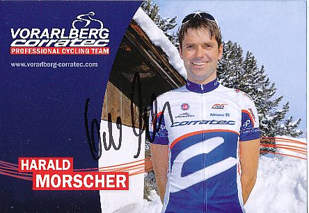 Harald Morscher  Team Voralberg  Radsport  Autogrammkarte original signiert 