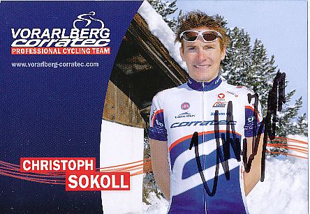 Christoph Sokoll  Team Voralberg  Radsport  Autogrammkarte original signiert 
