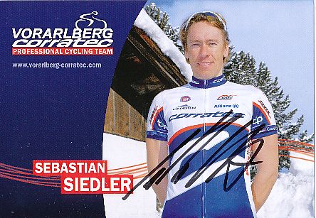 Sebastian Siedler  Team Voralberg  Radsport  Autogrammkarte original signiert 