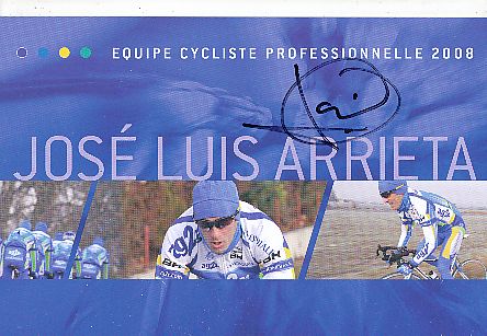 Jose Luis Arrieta  Team Illes Baleares  Radsport  Autogrammkarte original signiert 