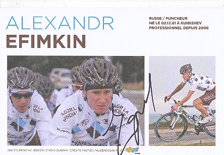 Alexandr Efimkin   Team Illes Baleares  Radsport  Autogrammkarte original signiert 