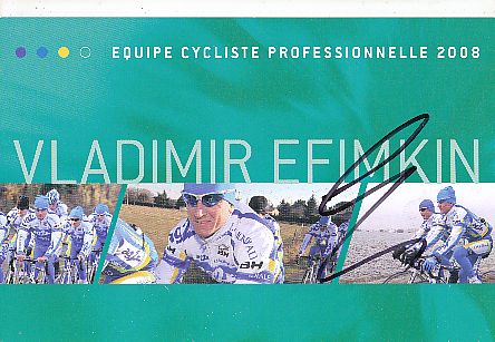 Vladimir Efimkin   Team Illes Baleares  Radsport  Autogrammkarte original signiert 