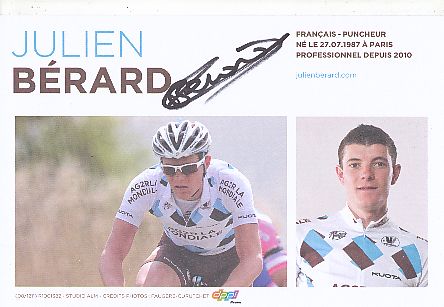 Julien Berard   Team Illes Baleares  Radsport  Autogrammkarte original signiert 