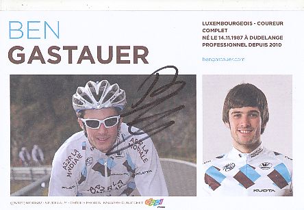 Ben Gastauer  Team Illes Baleares  Radsport  Autogrammkarte original signiert 