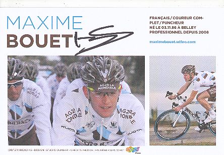 Maxime Bouet  Team Illes Baleares  Radsport  Autogrammkarte original signiert 