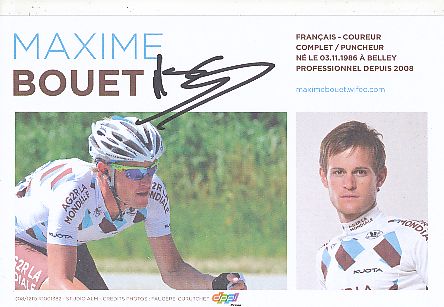Maxime Bouet  Team Illes Baleares  Radsport  Autogrammkarte original signiert 