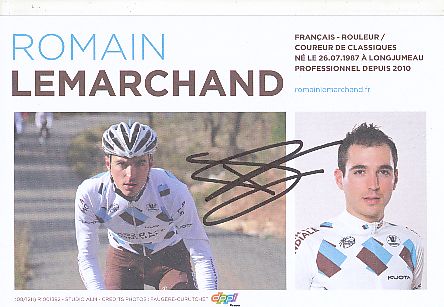 Romain Lemarchand  Team Illes Baleares  Radsport  Autogrammkarte original signiert 