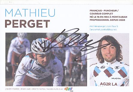 Mathieu Perget  Team Illes Baleares  Radsport  Autogrammkarte original signiert 