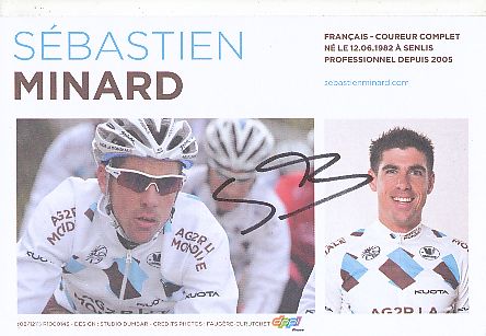 Sebastien Minard  Team Illes Baleares  Radsport  Autogrammkarte original signiert 
