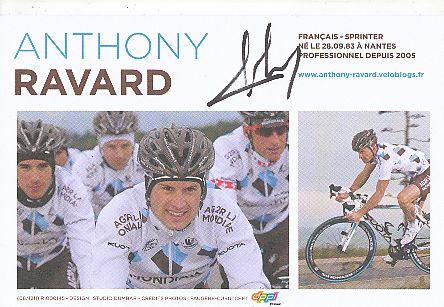 Anthony Ravard  Team Illes Baleares  Radsport  Autogrammkarte original signiert 