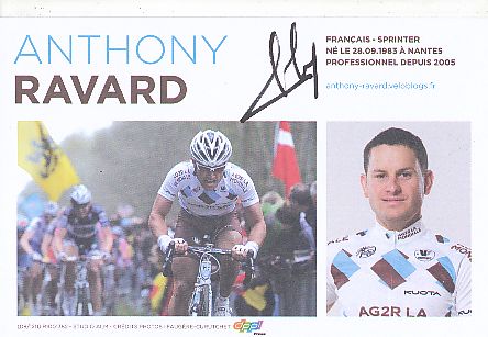 Anthony Ravard  Team Illes Baleares  Radsport  Autogrammkarte original signiert 