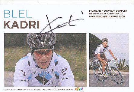 Blel Kadri  Team Illes Baleares  Radsport  Autogrammkarte original signiert 