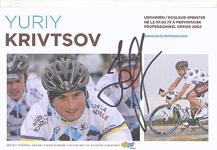Yuri Krivtsov  Team Illes Baleares  Radsport  Autogrammkarte original signiert 