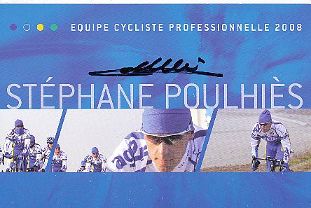 Stephane Poulhies  Team Illes Baleares  Radsport  Autogrammkarte original signiert 