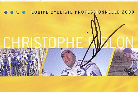 Christophe Riblon  Team Illes Baleares  Radsport  Autogrammkarte original signiert 
