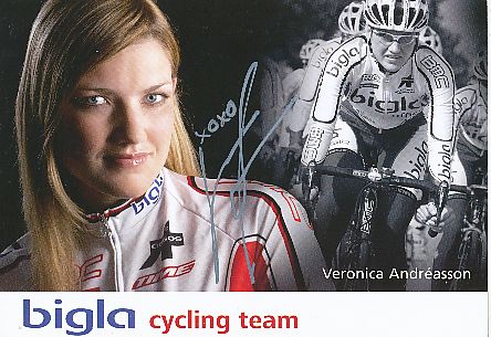 Veronica Andreasson   Bigla Cycling Team   Radsport  Autogrammkarte original signiert 