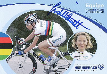 Judith Arndt  Radsport  Autogrammkarte original signiert 