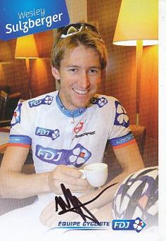 Wesley Sulzberger  Team FDJ  Radsport  Autogrammkarte original signiert 