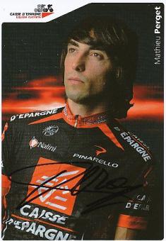 Mathieu Perget  Team Caisse D' Epargne  Radsport  Autogrammkarte original signiert 