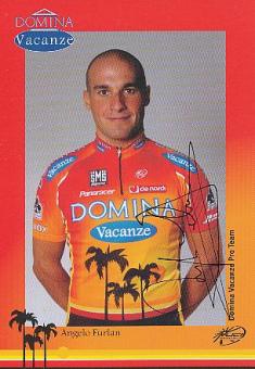 Angelo Furlan  Team Domina Vacanze  Radsport  Autogrammkarte original signiert 