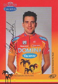 Alessandro Bertolini  Team Domina Vacanze  Radsport  Autogrammkarte original signiert 