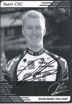Lars Bak  Team CSC  Radsport  Autogrammkarte original signiert 