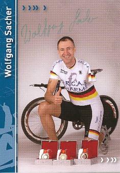 Wolfgang Sacher  Radsport  Autogrammkarte original signiert 
