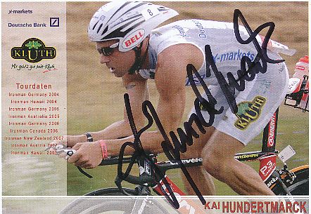 Kai Hundertmarck   Radsport  Autogrammkarte original signiert 