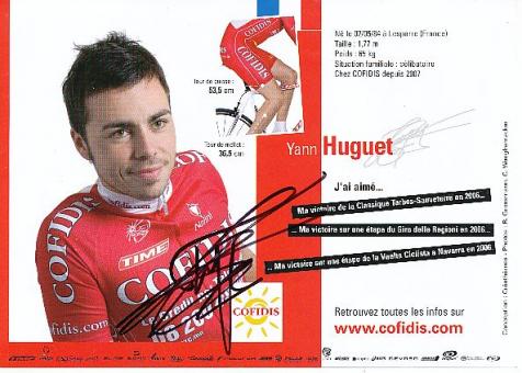 Yann Huguet  Team Cofidis   Radsport  Autogrammkarte original signiert 