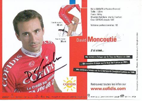 David Moncoutie  Team Cofidis   Radsport  Autogrammkarte original signiert 