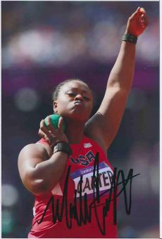 Michelle Carter USA  Leichtathletik Foto original signiert 