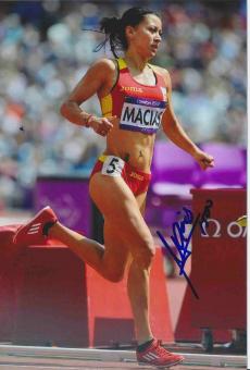 Isabel Macias  Spanien  Leichtathletik Foto original signiert 