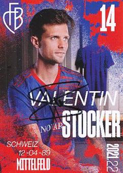 Valentin Stocker  FC Basel  2021/2022  Fußball Autogrammkarte  original signiert 
