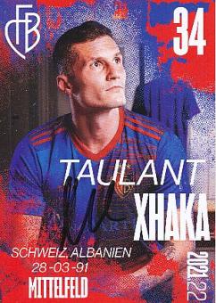 Taulant Xhaka  FC Basel  2021/2022  Fußball Autogrammkarte  original signiert 