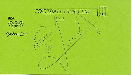 Lucas  Brasilien  Olympia 2000  Fußball Autogramm Blatt  original signiert 