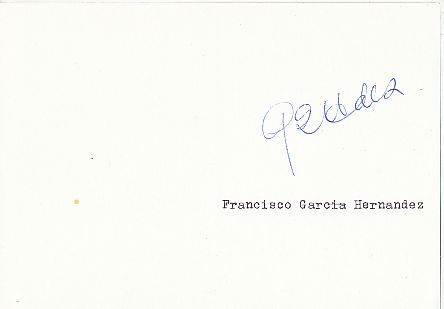Francisco Garcia Hernandes  Real Madrid  Fußball Autogramm Karte  original signiert 