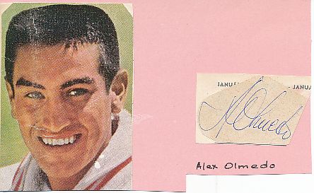Alex Olmedo † 2020  Peru Wimbledon Sieger 1959  Tennis  Blatt original signiert 