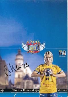 Shenia Minevskaja  HC Leipzig 2016/2017  Frauen Handball Autogrammkarte original signiert 