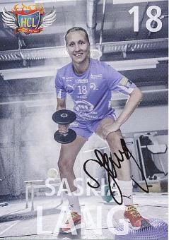 Saskia Lang  HC Leipzig  Frauen Handball Autogrammkarte original signiert 