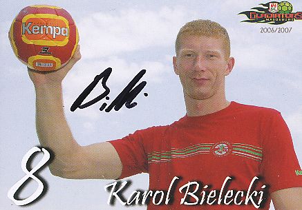 Karol Bielecki  2006/2007  SC Magdeburg  Handball Autogrammkarte original signiert 