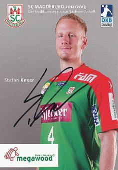 Stefan Kneer   2012/2013  SC Magdeburg  Handball Autogrammkarte original signiert 