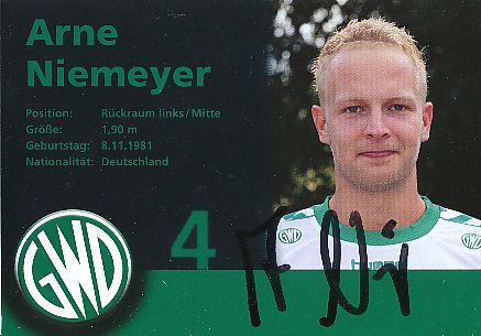 Arne Niemeyer  GWD Minden  Handball Autogrammkarte original signiert 