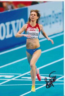 Yelena Korobkina  Rußland  Leichtathletik Autogramm Foto original signiert 