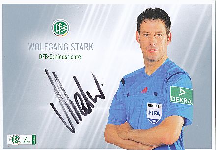 Wolfgang Stark  DFB Schiedsrichter Fußball Autogrammkarte original signiert 