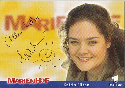 Katrin Filzen  Marienhof  Serien Autogrammkarte original signiert 