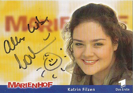Katrin Filzen  Marienhof  Serien Autogrammkarte original signiert 